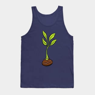 Coffee Bean and Seedling Garden Tips Toons Tank Top